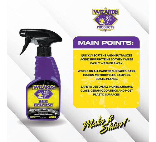 ~? Wizards Presoak Bug Release Para Motocicletas - Spray De 3