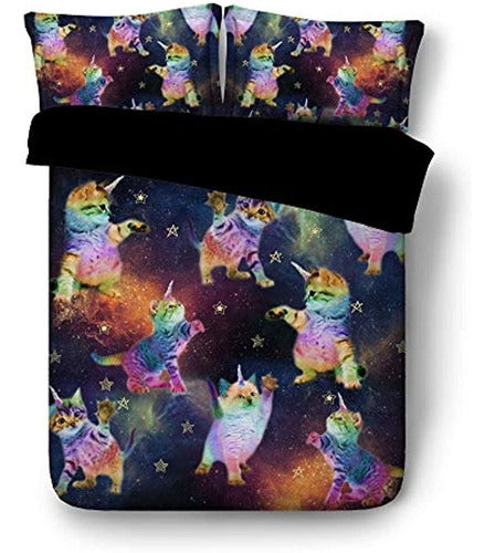 Royal Linen Source Drop Shipping 3pcs Galaxy Unicorn Cats To 0