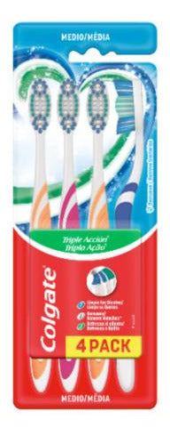 Colgate Cepillo De Dientes Triple Accion Pack X4 0