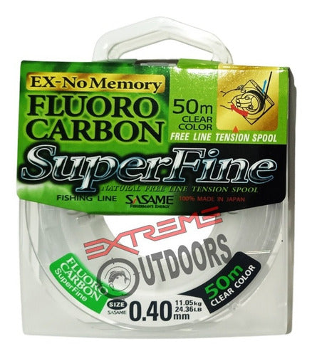 Sasame Fluorocarbon Super Fine 0.40 Mm 50 M 11.05 Kg Japanese 0