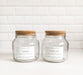 Set of 2 Glass Jars with Cork Lid and Choice of Label 1