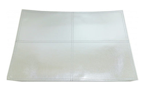 Paravinos Silver Eco-Leather Placemats 40x30cm - Set of 6 0