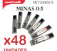 48 Tubo De 12 Minas Uni 0,5 P/ Portamina Mitsubishi 4h A 4b 1