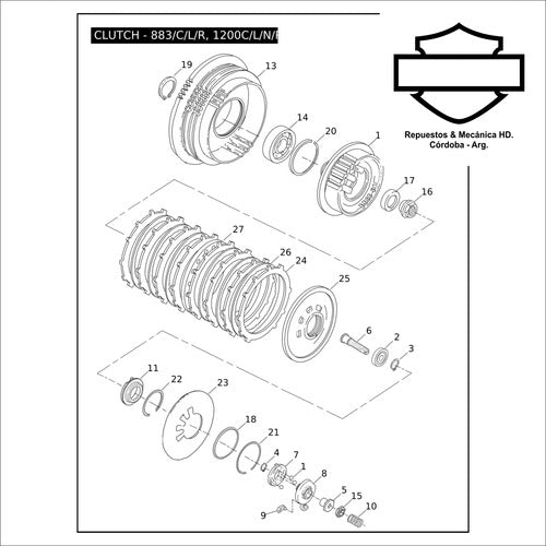 HD Clutch Release Bearing for Harley Davidson 1