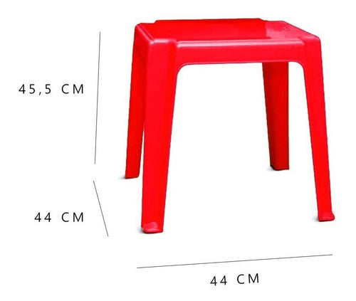 Square Stackable Plastic Carolina Table by Colombraro 6