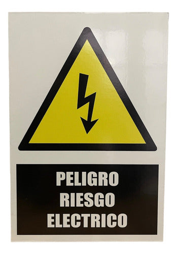 Cartel Prevencion Riesgo Electrico Uso Mascara Auditiva 0