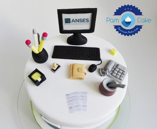 PamCake Custom Birthday Cake - Office Theme 0