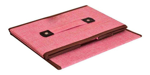 Home Basics Organizer Storage Box in Linen Fabric 45x30 14