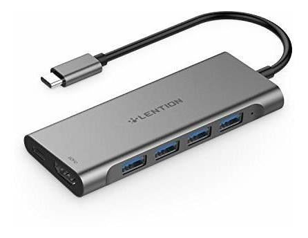 Lention USB C Hub with HDMI 4K Output (4K @ 60Hz), 4 USB 3.0 Ports 0