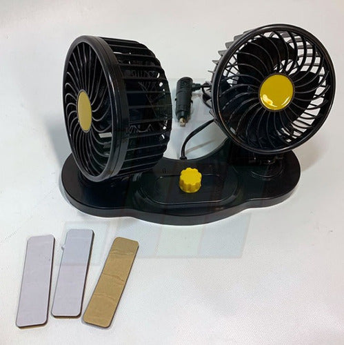 LJ ACCESORIOS Ventilador Doble Para Auto 12 V 2