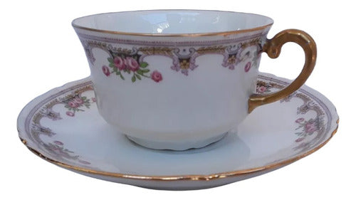 Taza De Te Porcelana Francesa Limoges B&c Muy Fina (2) 0