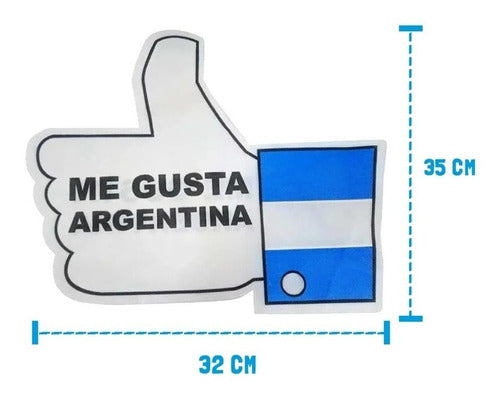 Mano De Tela De Cotillon Me Gusta Argentina X 5 Un 1