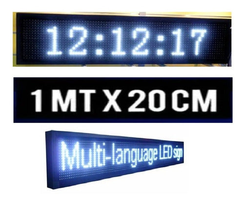 Programmable Tri-color LED Sign 100x20 Other Sizes and Colors 0