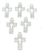 Moa Pack of 100 Small Cross Charms for Communion Souvenirs and Bijou Supplies 0