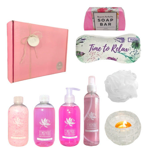 Zen Roses Spa Gift Set for Women - Relaxation & Wellness Box - Perfect for Special Occasions - Set Caja Regalo Mujer Box Zen Rosas Kit Spa N02 Feliz Día