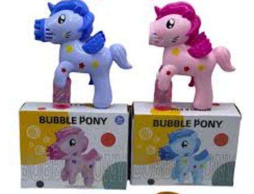 Toys Burbujero Pony Eléctrico Fiesta De Burbujas Juguete Pistola 3