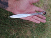 Hand-Forged Small Dagger with Leather Sheath 9