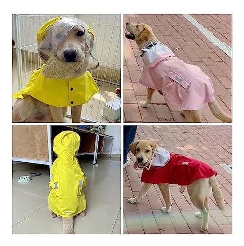 Capa De Chuva Impermeável Para Cães Com Capuz Poncho, Jaquet 4