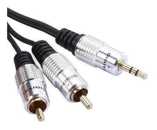 Cable Mini Plug Stereo A 2xrca 10mt Gold Puresonic | rhaudio 0