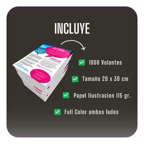 Bayres Al Sur 1000 Full Color Flyers Double Sided 115 Gr 20x30 1