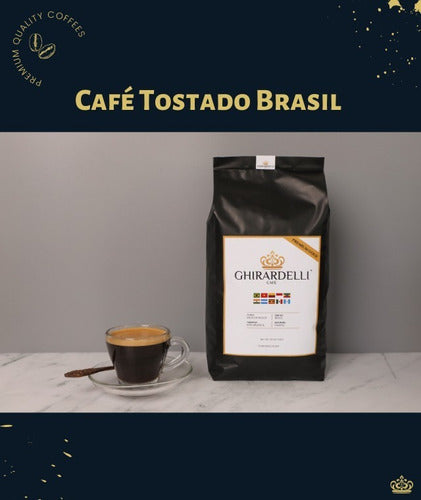 Ghirardelli Café Brasil Tostado Premium Molido O Grano Sin Tacc X 3 Kg 3