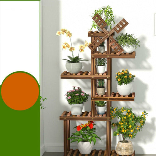 Soporte Maceta De Madera Para Plantas Flores 6 Niveles 4