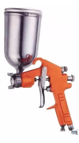 Lusqtoff Paint Spray Gun with Compressor 0.4L 1.5mm W71G 0