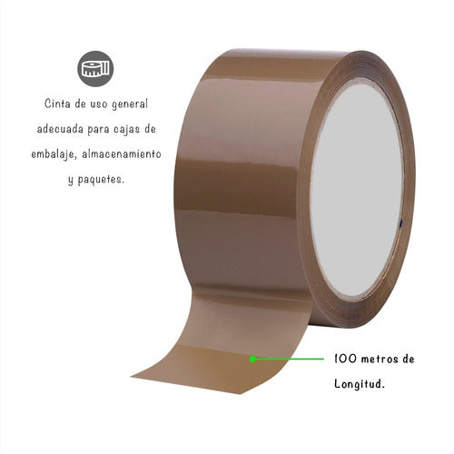 Iko Shop Brown Adhesive Tape 48 X 100 For Packing X 1u 2