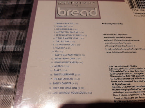 Bread - Anthology - Cd Alemán- D Gates - Impecable 1