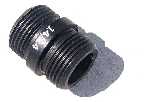 Adaptador De Rosca 14mm Femea X 14mm Macho Airsoft Gbb Metal 1