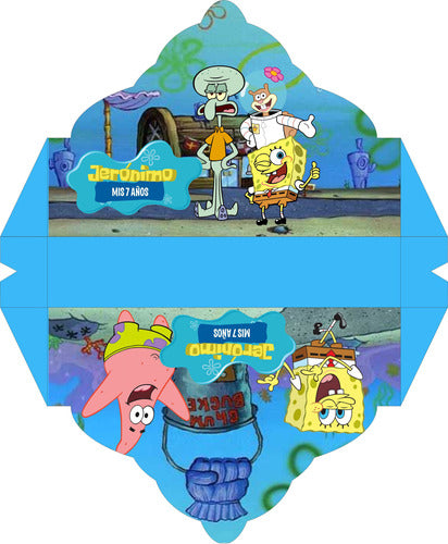 Bob Esponja Kit Impreso 25 Niños Personalizados 6