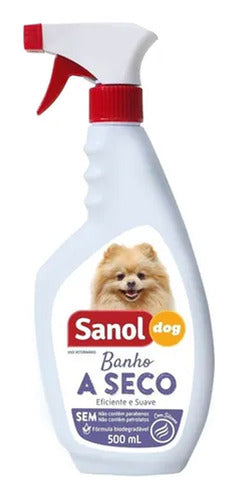 Higiene De Cachorros E Gatos Com Banho A Seco Sanol 500ml 0