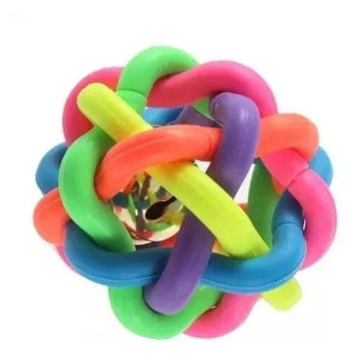 Generic Braided Ball Toy for Cats and Dogs with Bell 6.5cm 0