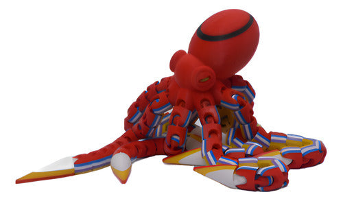 Les Temps Giant Multicolor Articulated Octopus 0