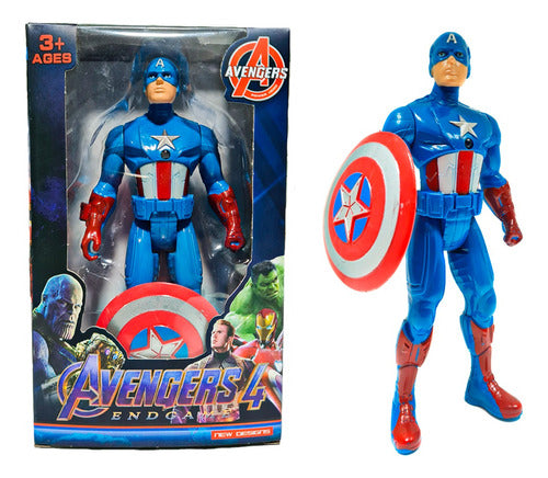 Set 5 Muñecos Avengers Ironman Spiderman Hulk Thanos Con Luz 2