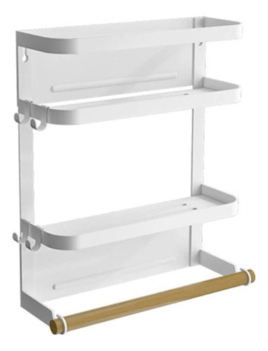 Magnetic Hanging Organizer Shelves Kitchen Roll Holder 12