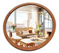 República Diseño Decorative Round Mirror with Wooden Frame 70cm Nordic 3