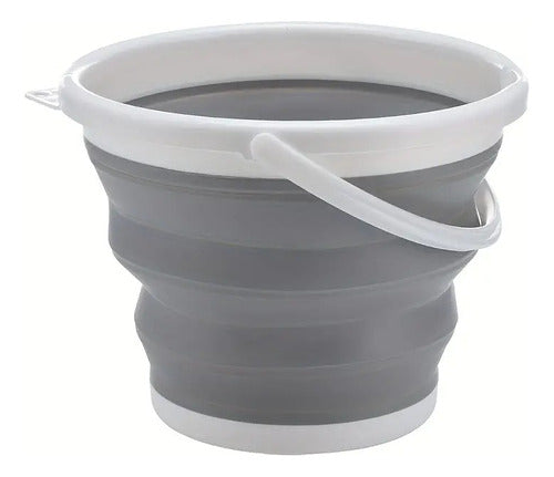 Laffitte Folding Bucket 10L Silicone Round for Cleaning and Fishing 0