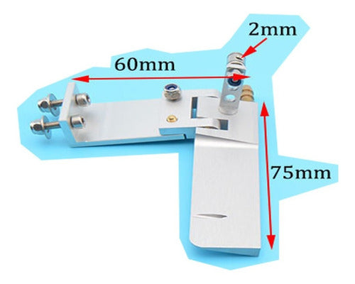 Timon De Aluminio 60x75mm Para Barco Lancha Rc Ph Ventas 1