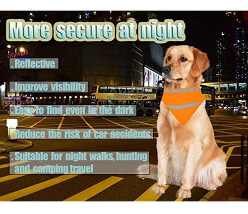 Kalining High Visibility Dog Scarf Pet Bandana 2