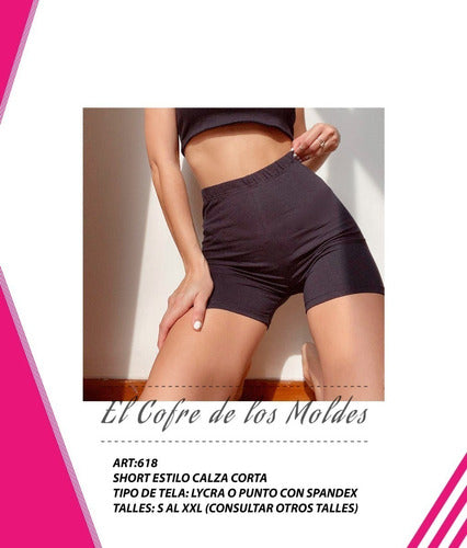 Molde Digital Short Estilo Calza Corta, Pack Talles S A Xxl 1