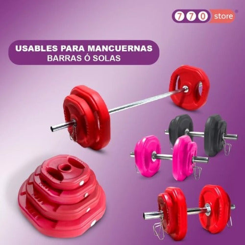2.5 Kg PVC Barbell Weights 30mm 770 Store 3