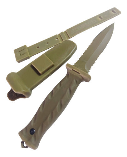 Tac Force Tactical Desert Brown Dagger Knife with Hard Sheath 2