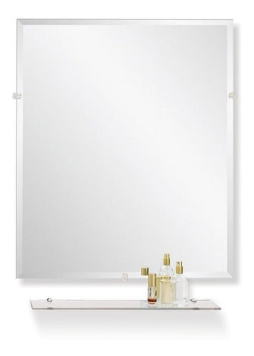 Reflejar Beveled Mirror with Shelf – Rectangular 50cm 0