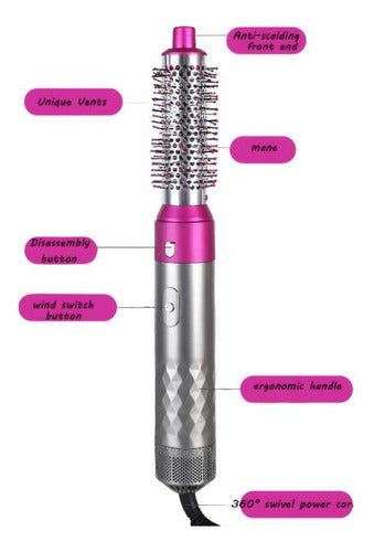 Electric Hair Dryer Brush 3-in-1 Interchangeable Accessories 1