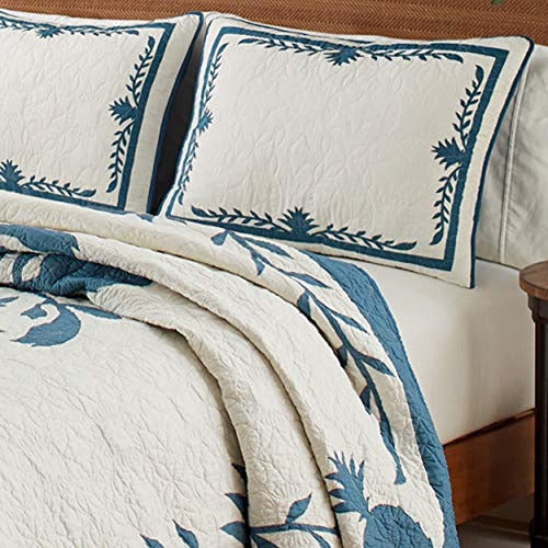 Edredón De Piña Tommy Bahama Aloha, King, Azul, King Quilt 1