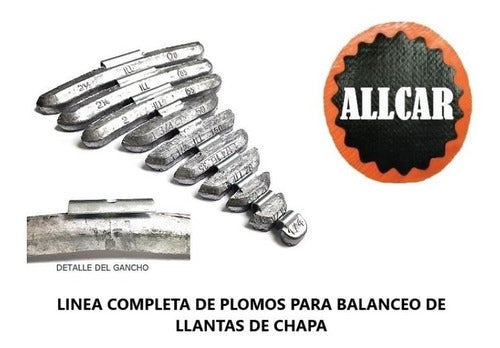 ALLCAR Contrapesos Plomo Llanta Chapa Para Balanceo 20grs X 50unida 3