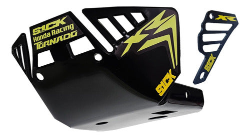 Sick Racing Black Plastic Cubrecarter Xr Yellow + Tornado Cubre Piñon 0