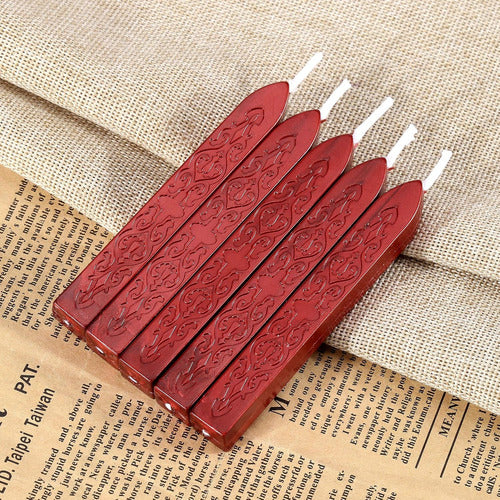 Yoption Red Metallic Wax Sticks with Wick, 127 cm, 5 Units 5