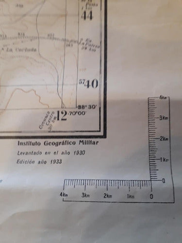 Antigua Carta Del Instituto Geográfico Militar De Neuquen 2